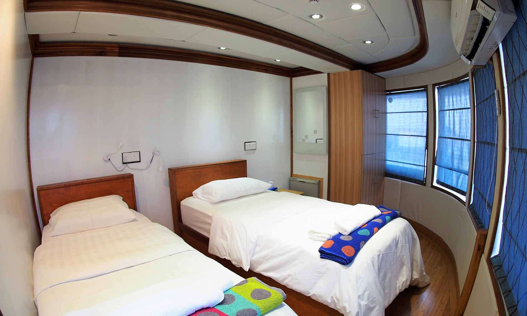 Slow Dive Indischer Ozean Malediven Emperor Virgo Hauptdeck Kabine