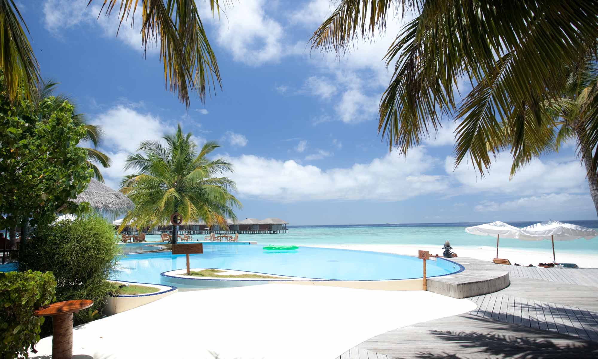 Slow Dive Indischer Ozean Malediven Filitheyo Island Resort Pool