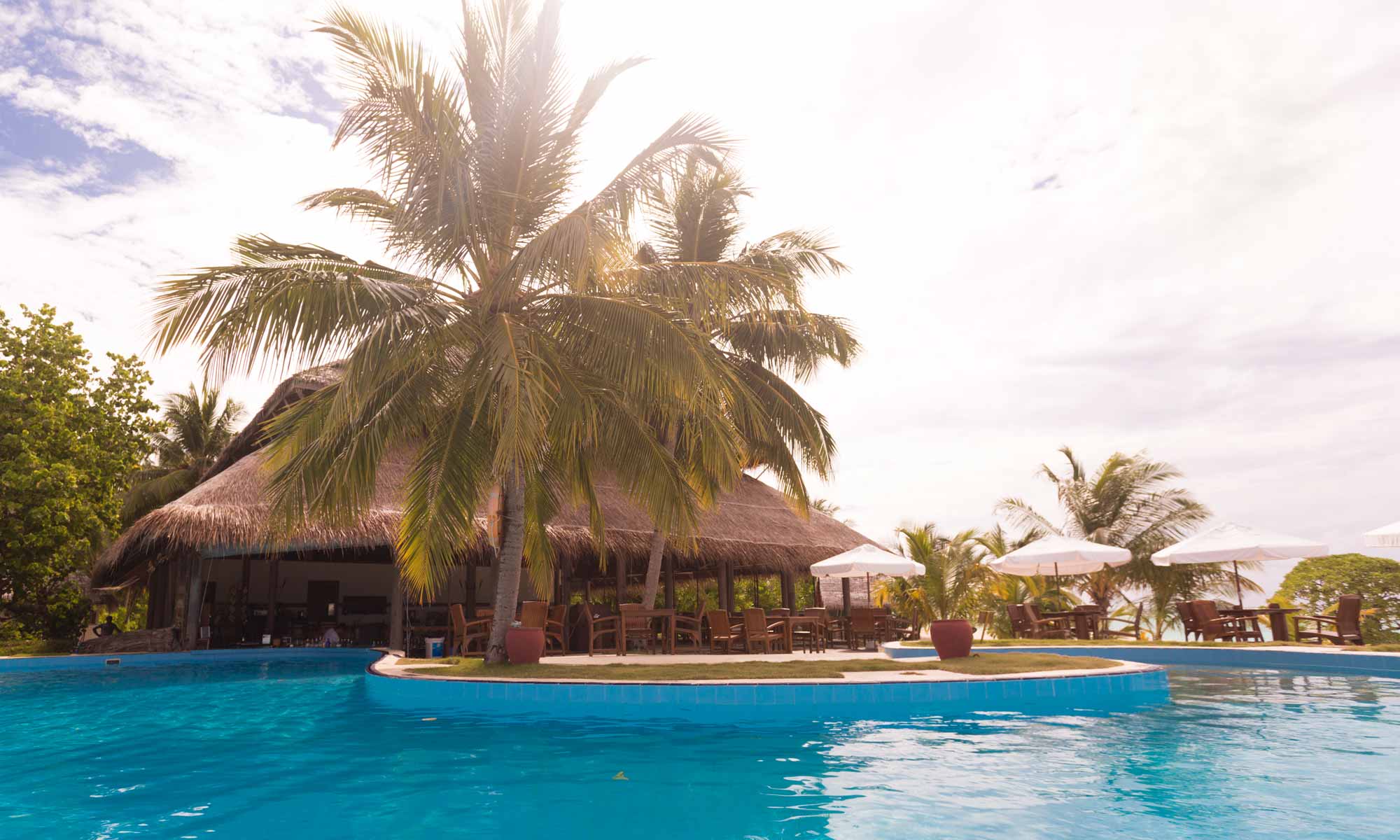 Slow Dive Indischer Ozean Malediven Filitheyo Island Resort Poollandschaft