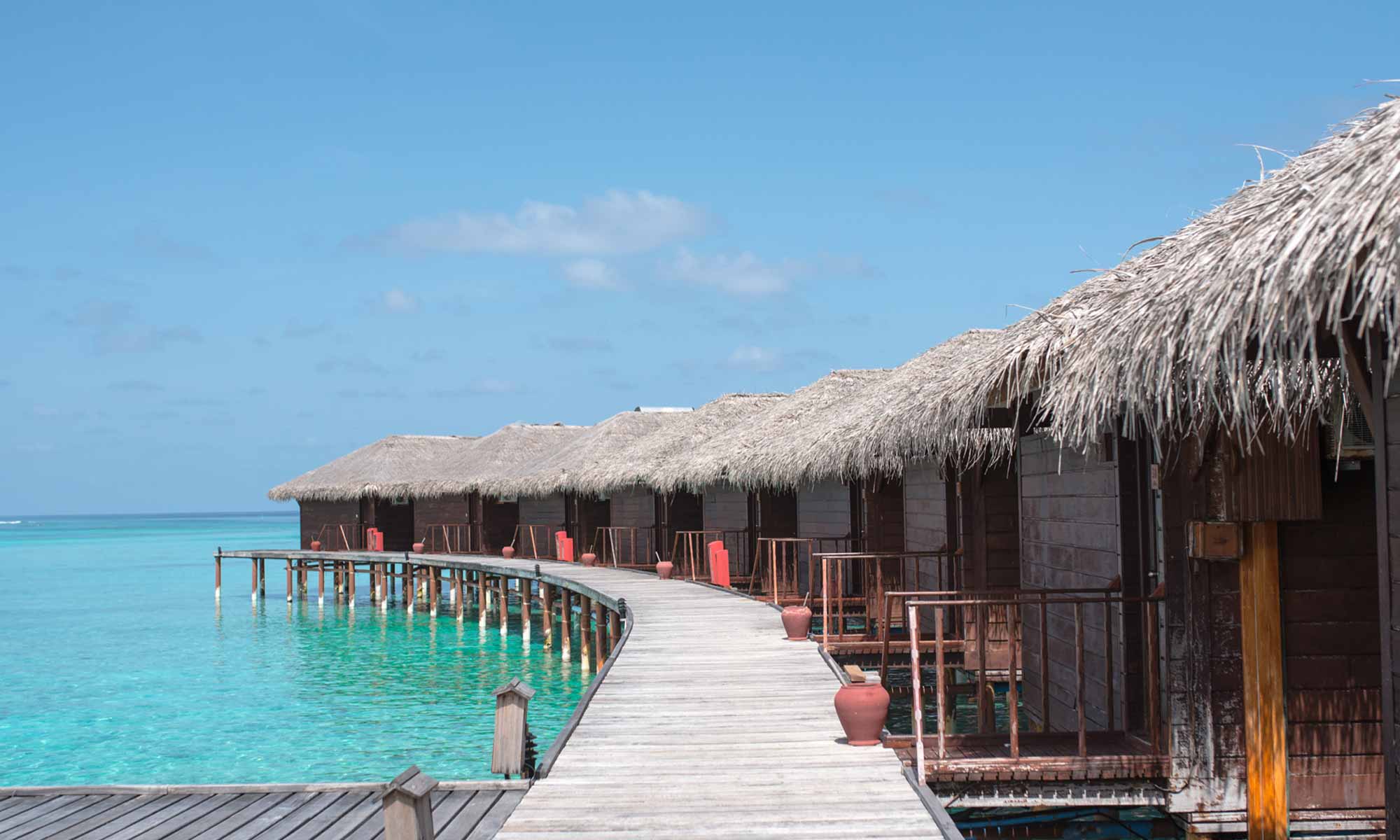 Slow Dive Indischer Ozean Malediven Filitheyo Island Resort Wasserbungalows