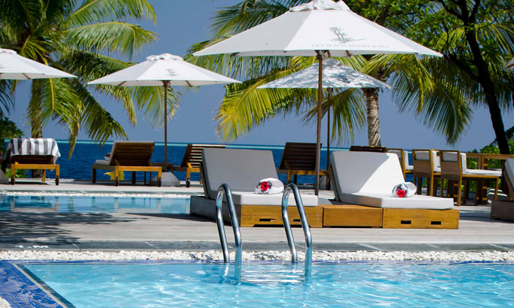Slow Dive Indischer Ozean Malediven Lily Beach Resort Pool