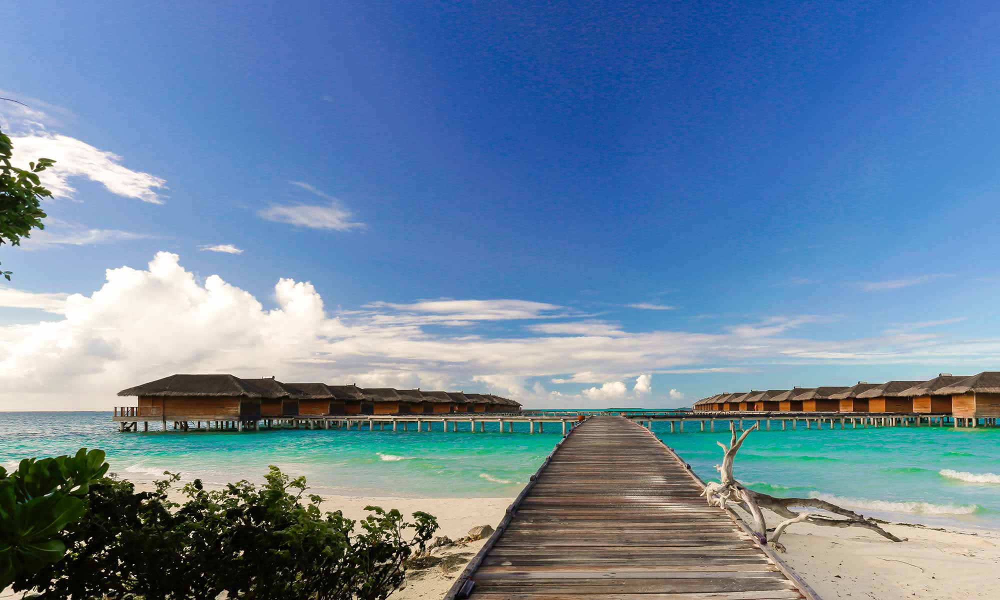 Slow Dive Indischer Ozean Malediven Medhufushi Island Resort Steg