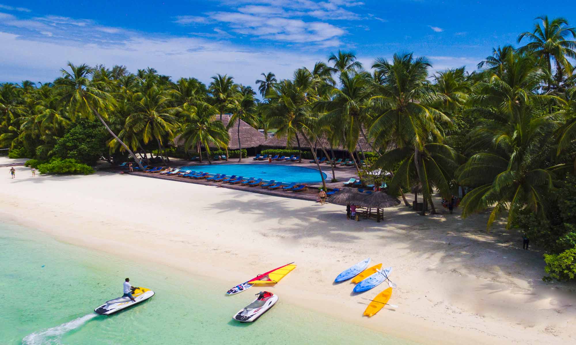 Slow Dive Indischer Ozean Malediven Medhufushi Island Resort Strand