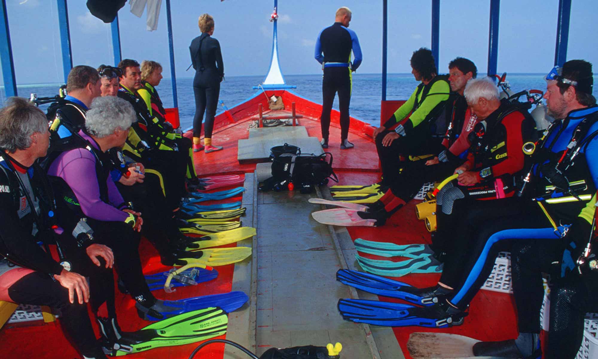 Slow Dive Indischer Ozean Malediven Werner Lau Filitheyo Boot