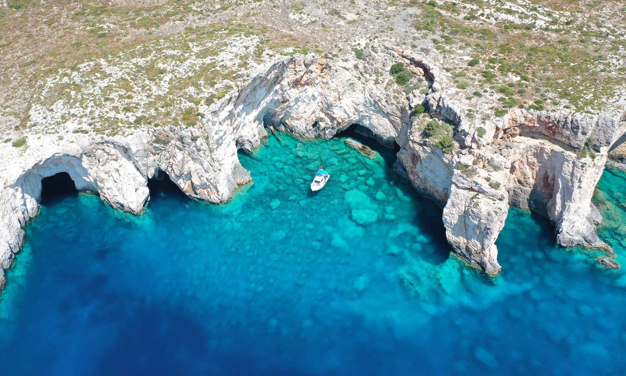 Slow Dive Angebote Griechenland Zakynthos Felsen Grotte