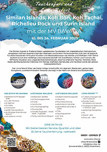 Tauchsafari Similan Islands, Koh Bon, Koh Tachai, Richelieu Rock un Surin Island